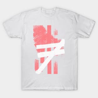 Abstract Pink And White Modern Pattern T-Shirt